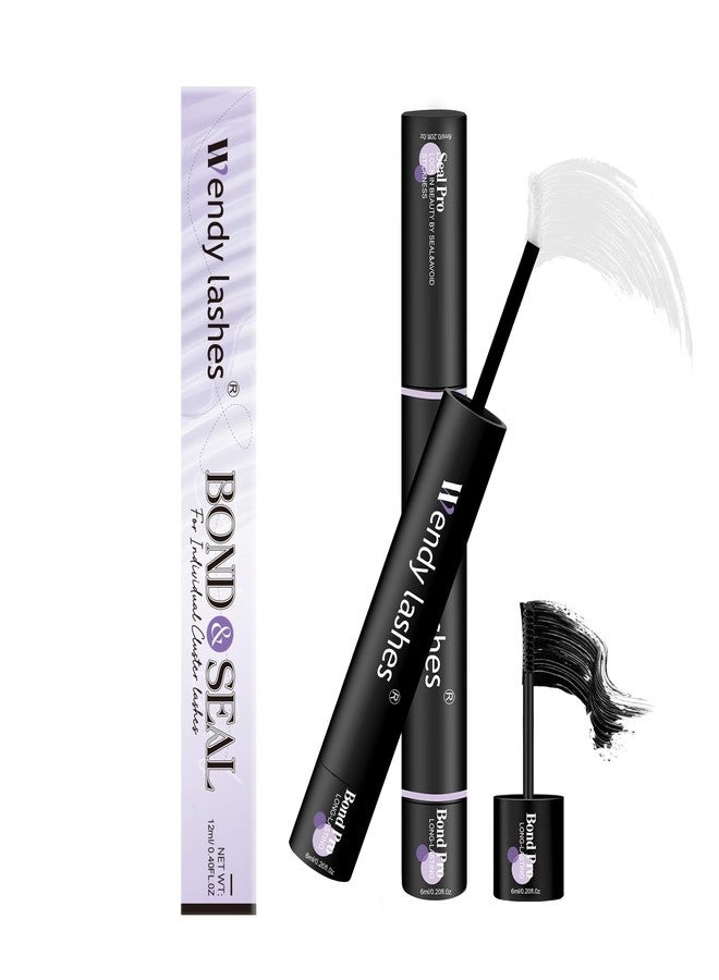 WENDY LASHES Wendy Upgraded Lash Cluster Glue: Lash Bond and Seal Pro Waterproof, Strong & Flexible Hold, Long-Lasting 72H, Gentle Low Odor, Quick-Dry, Eyelash Glue Bond Pro+Seal Pro（6ml+6ml） - Image 1